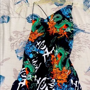 Bershka japanese print dress